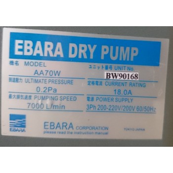 EBARA AA70W Dry Pump